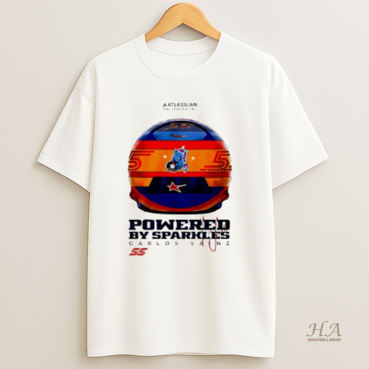 Official Atlassian Williams Racing Powered By Sparkles Signature T Shirt