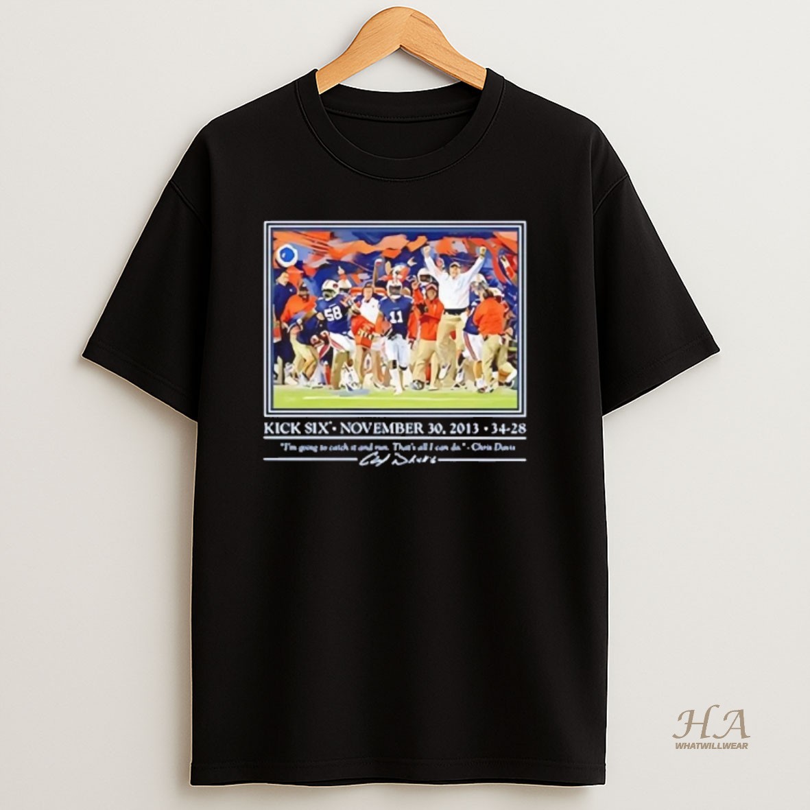 Official Auburn Tigers Chris Davis Kich Six November 78th Iron Bowl T Shirt