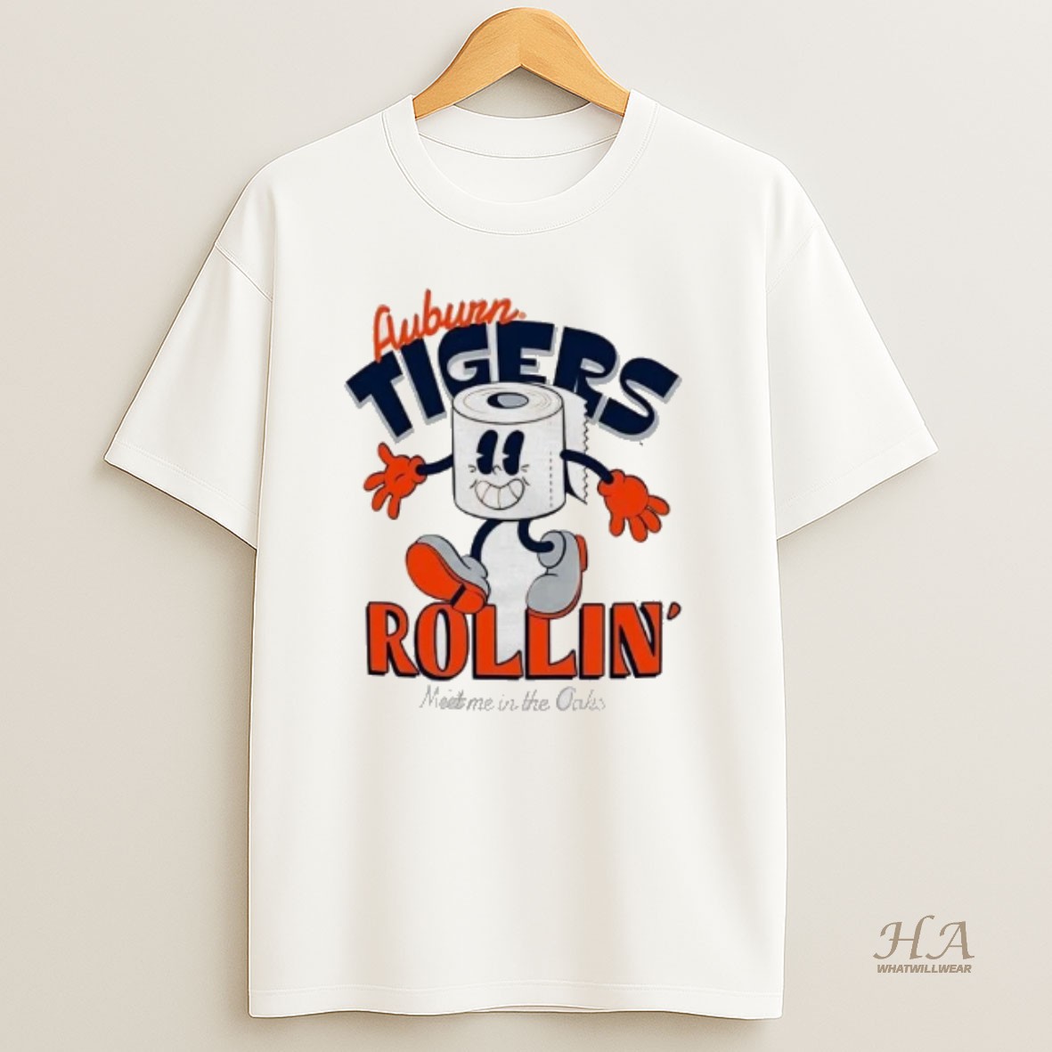 Official Auburn Tigers Rolling Meet Me In The Oaks T Shirt