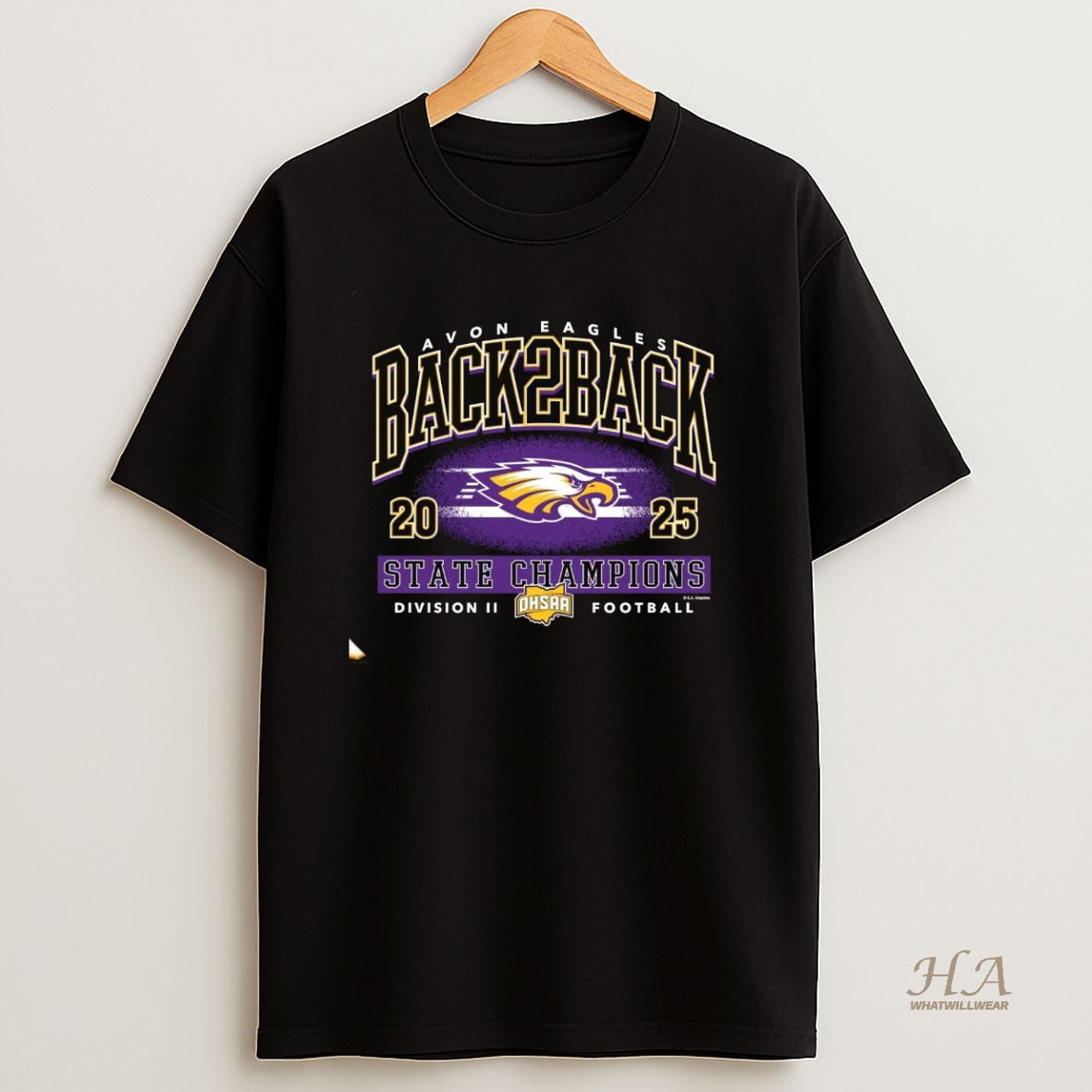 Official Avon Eagles 2025 Back 2 Back State Champions Shirt