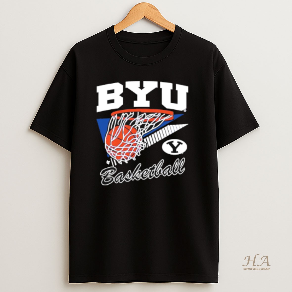 Official Byu Basketball Retro Swish T Shirt