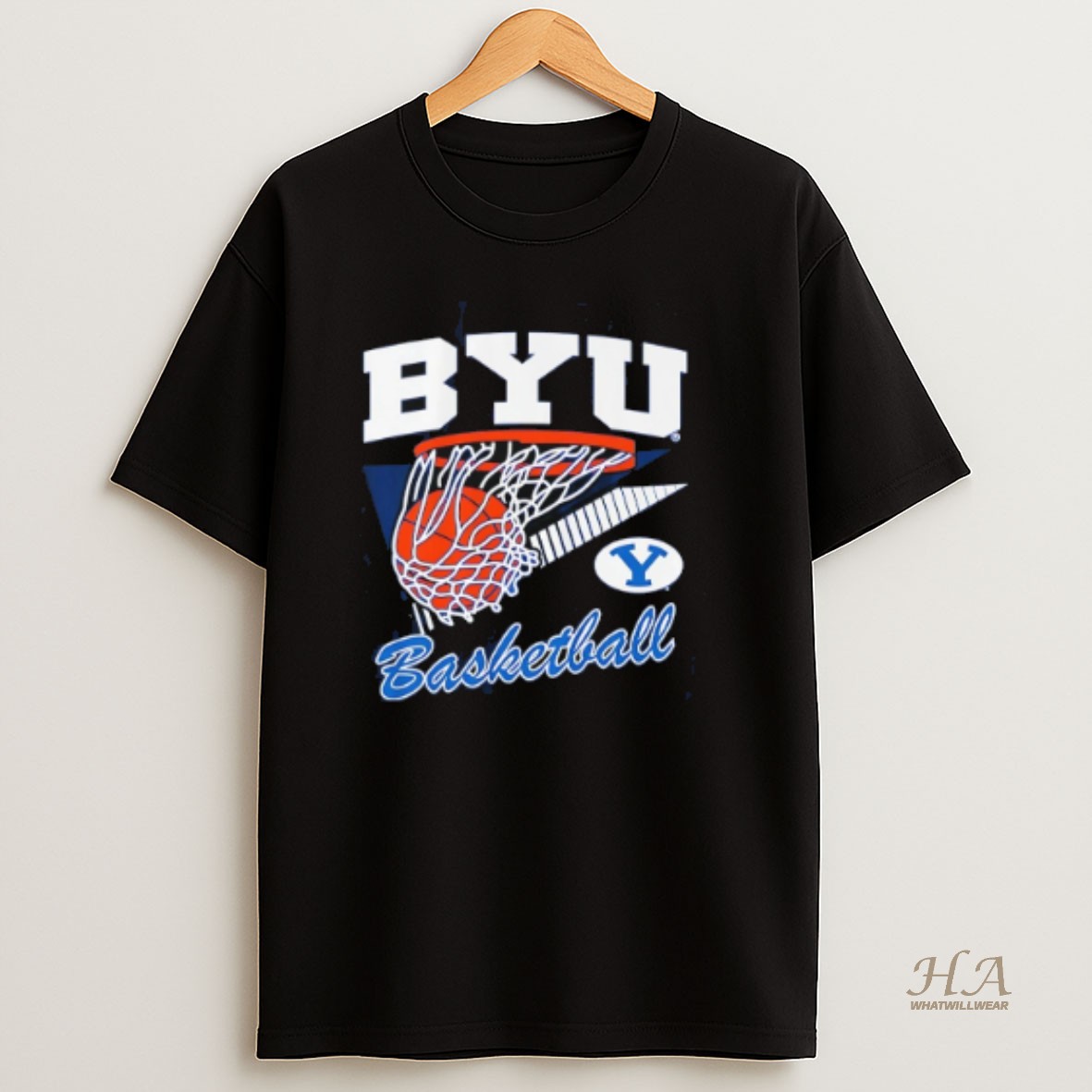 Official Byu Cougars Basketball Retro Swish T Shirt