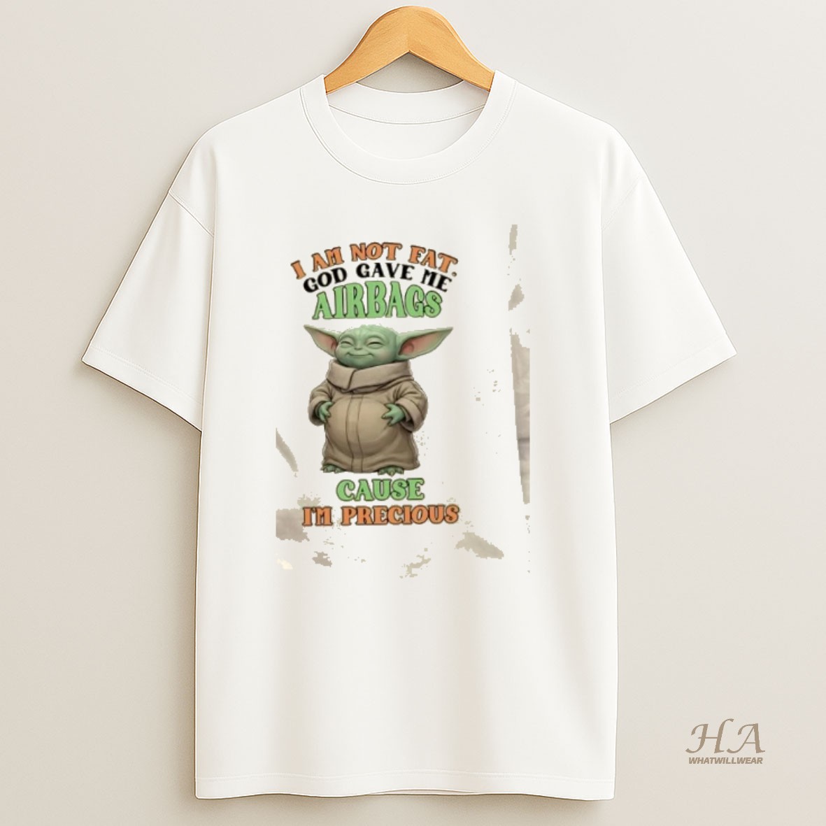 Official Baby Yoda I Am Not Fat God Gave Me Airbags Because Im Precious Shirt