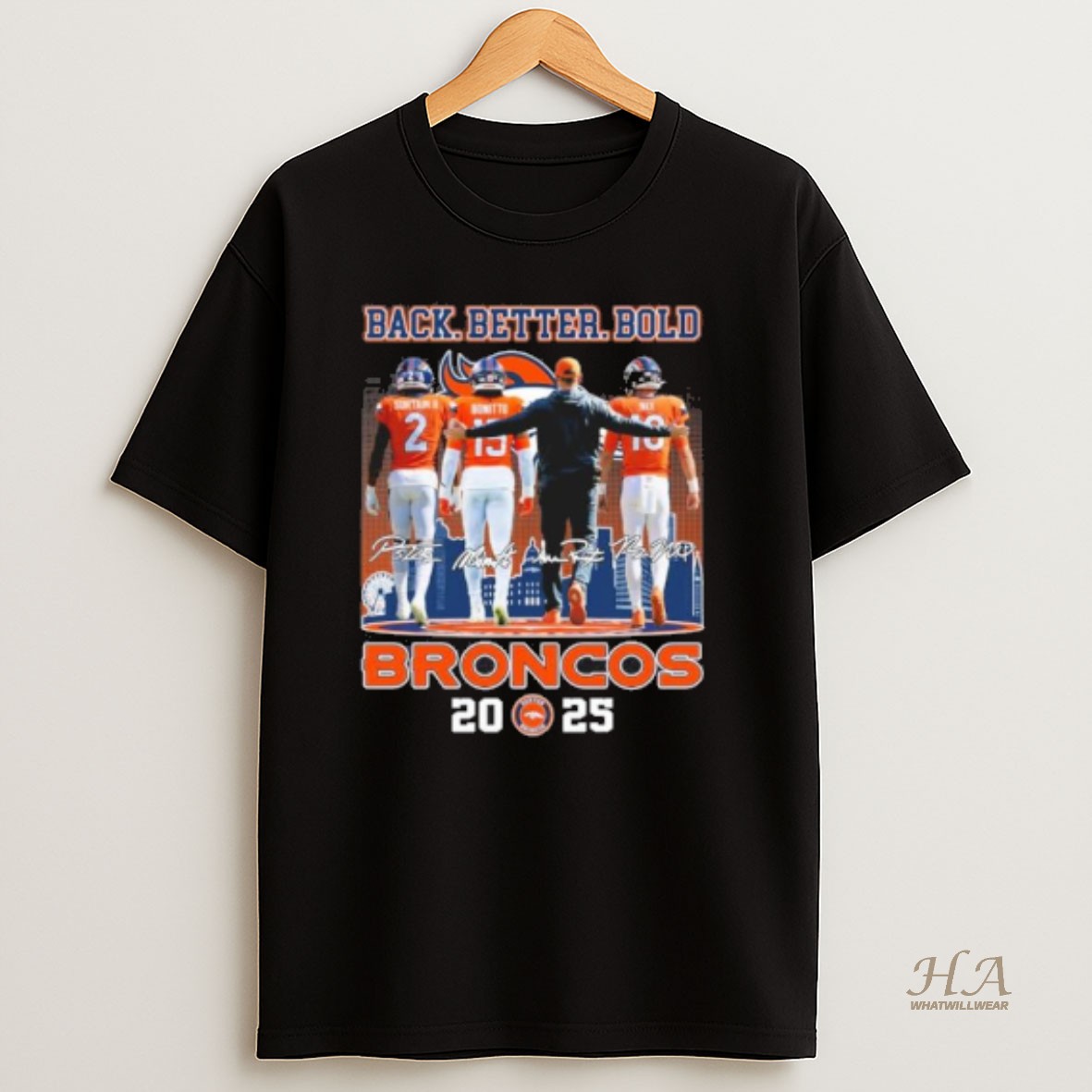 Official Back Better Bold Denver Broncos 2025 Playoffs T Shirt