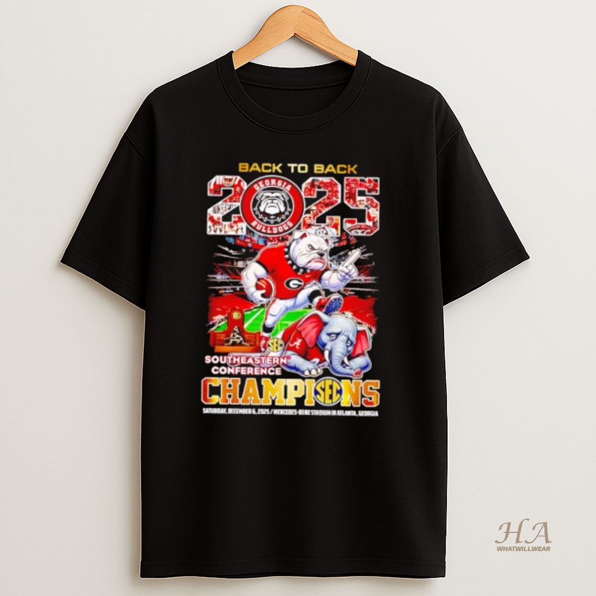 Official Back To Back 2025 Georgia Bulldogs Southeastern Conference Champions Shirt