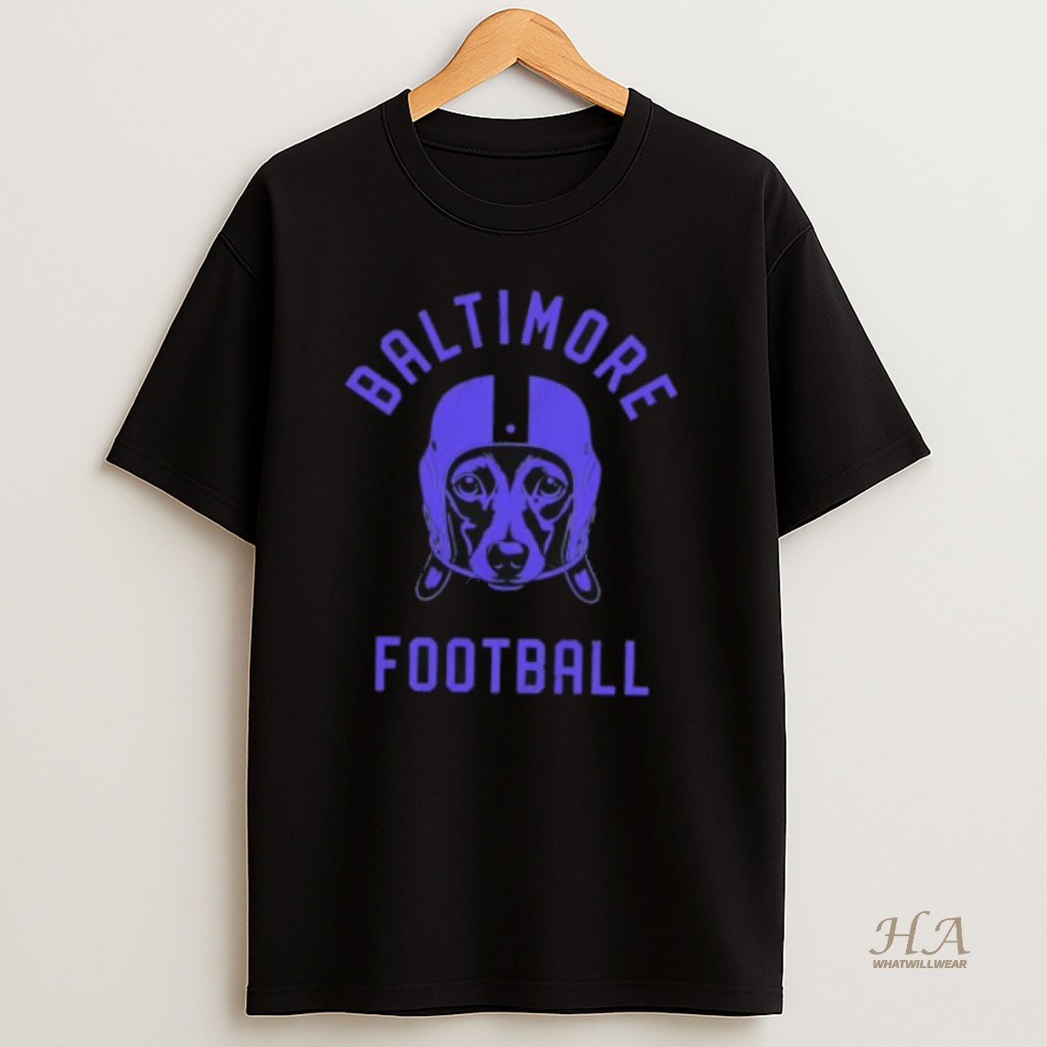 Official Baltimore Football Dachshund T Shirt