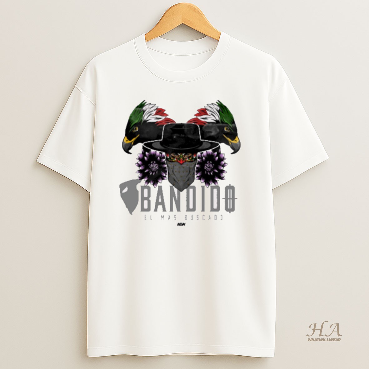 Official Bandido Hat Of Many Colors El Mas Buscado Aew T Shirt