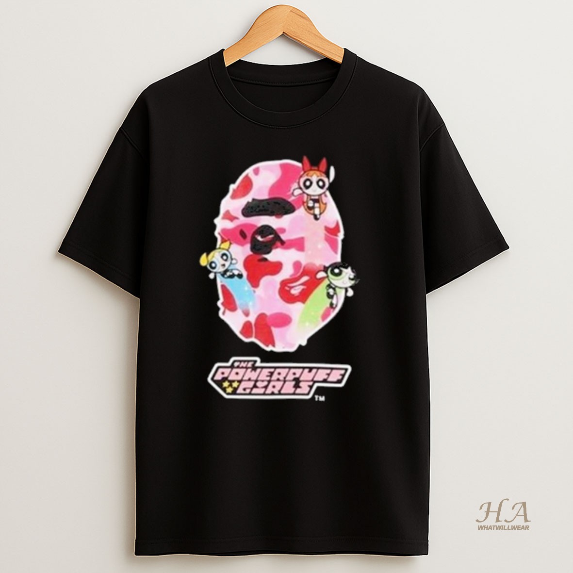 Official Bape X The Powerpuff Girls Ape Head Long Sleve Shirt