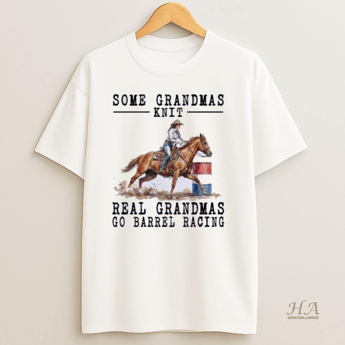 Official Barrel Racing Some Grandmas Knit Real Grandmas T Shirt