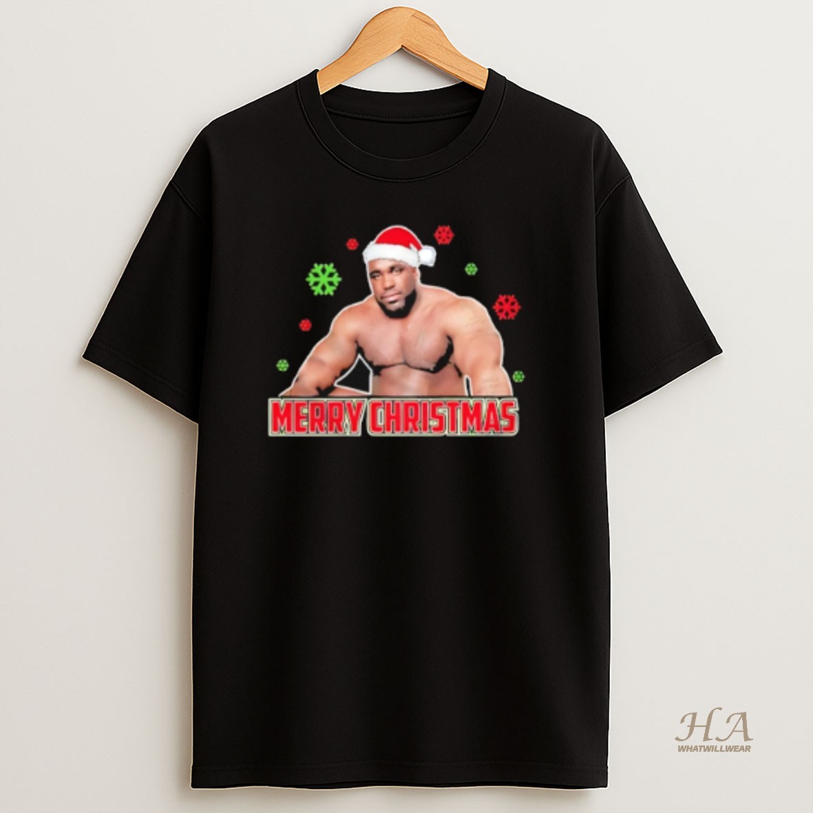 Official Barry Wood Well Endowed Man Santa Hat Meme T Shirt