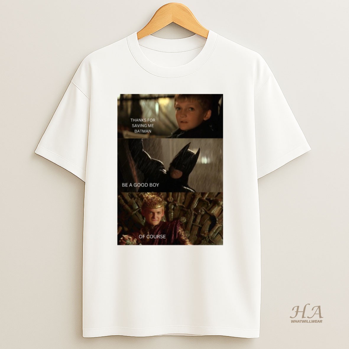 Official Batman Begins Thanks For Saving Me Batman Be A Good Boy Of Course T Shirt