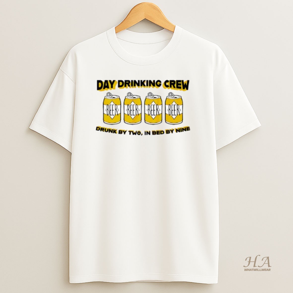 Official Beer Day Drinking Crew Drunk By Two In Bed By Nine T Shirt