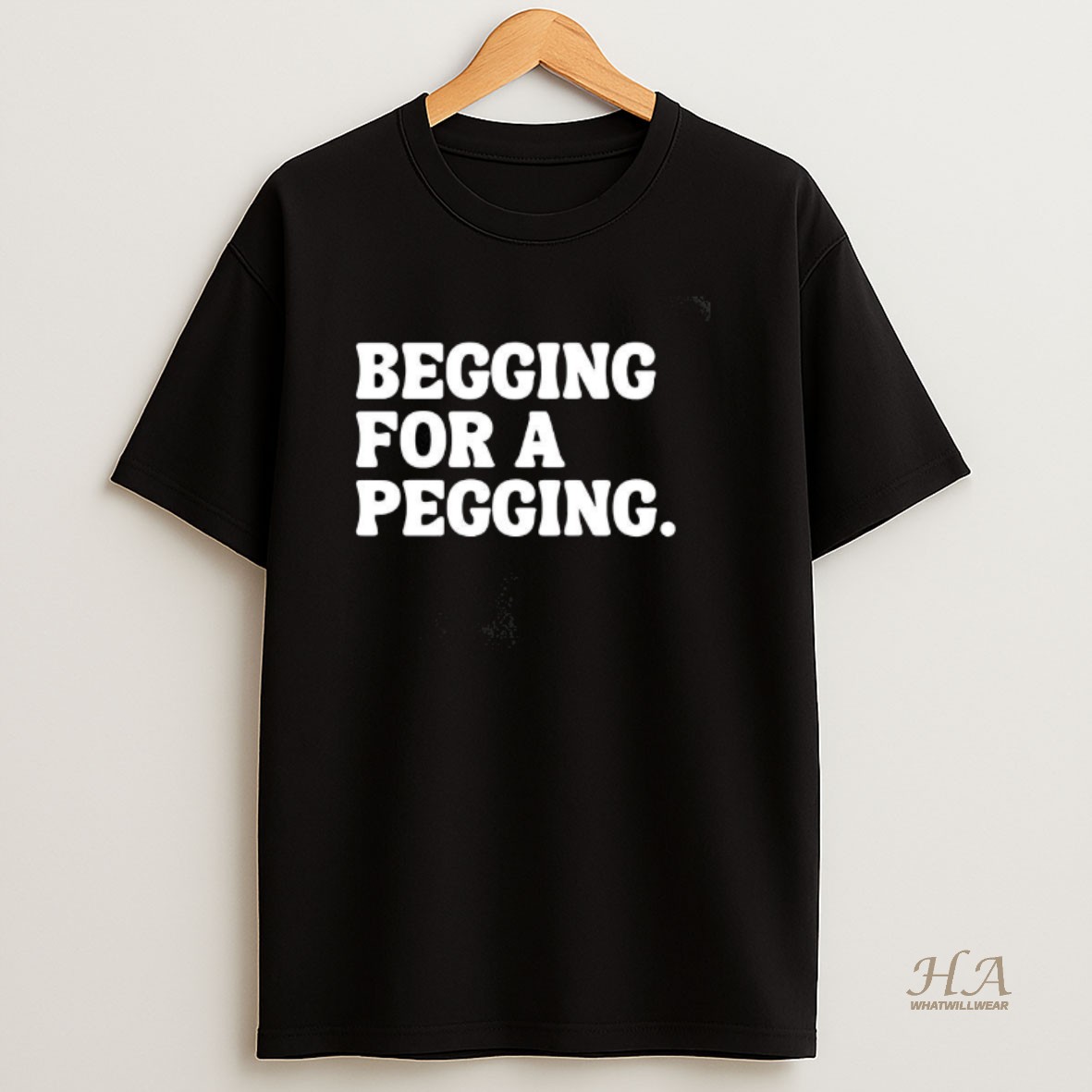 Official Begging For A Pegging Funny Letter T Shirt