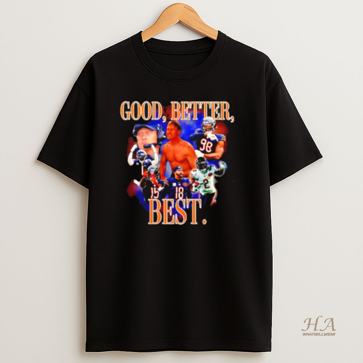 Official Ben Johnson Chicago Bears Good Better Best Graphic T Shirt