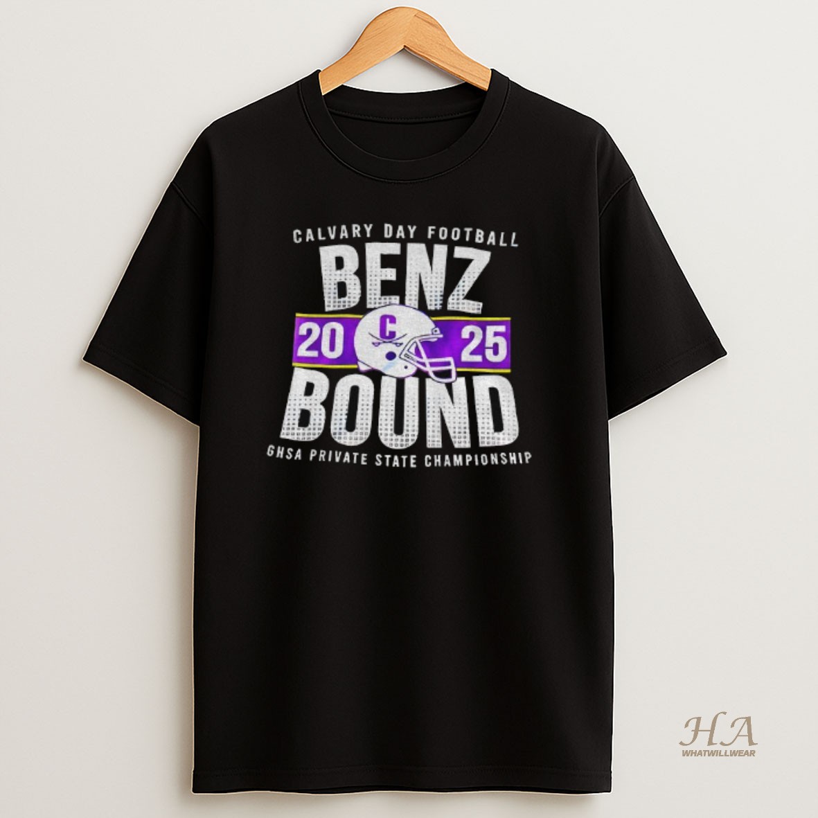 Official Benz Bound Calvary Day Football Ghsa Private State Championship 2025 T Shirt