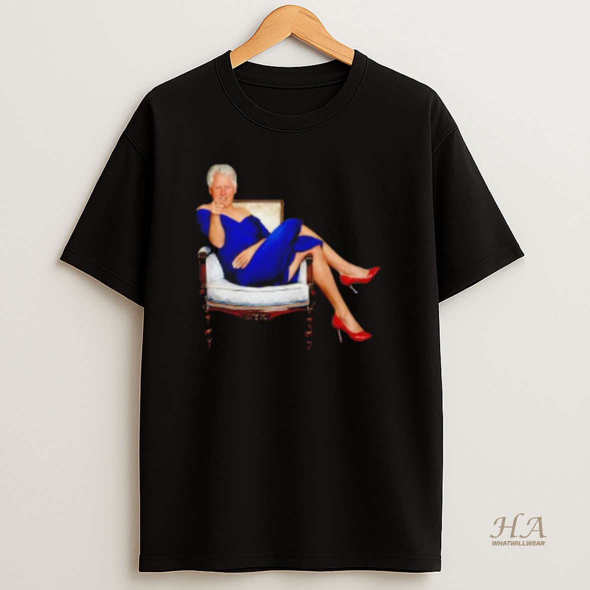 Official Bill Clinton In Blue Dress Funny T Shirt