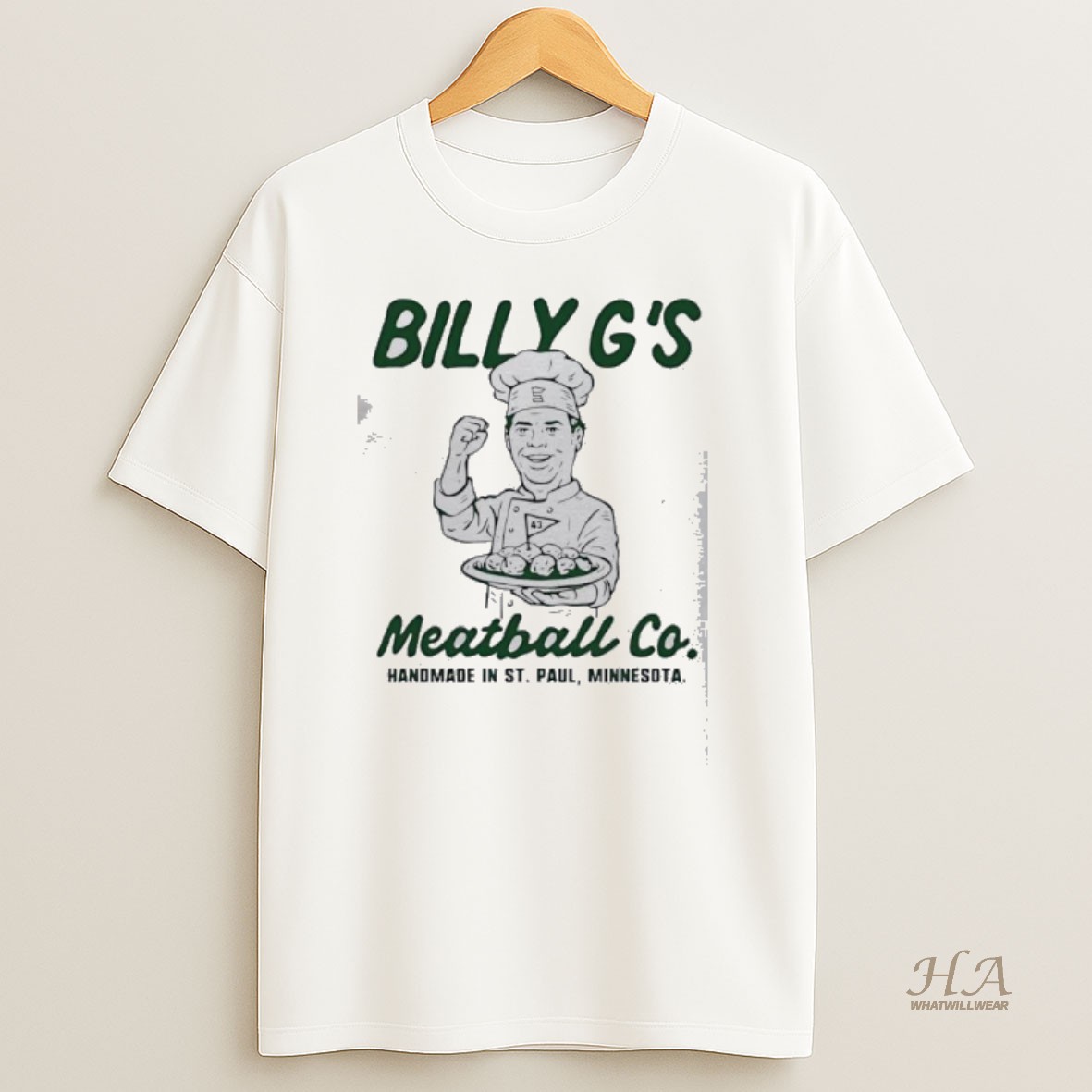 Official Billy Gs Meatballs Minnesota Wild T Shirt