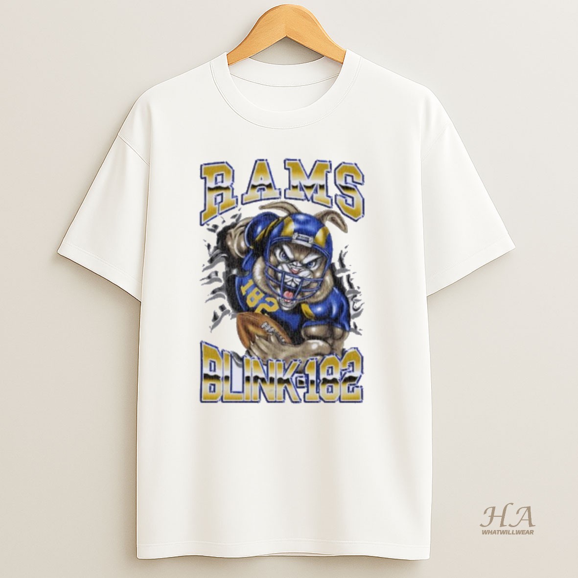 Official Blink 182 X La Rams Touchdown Event T Shirt