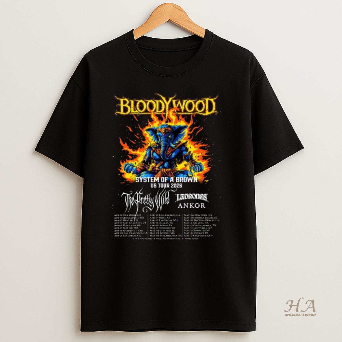 Official Bloodywood Usa Tour Spring 2026 Long Sleve Shirt