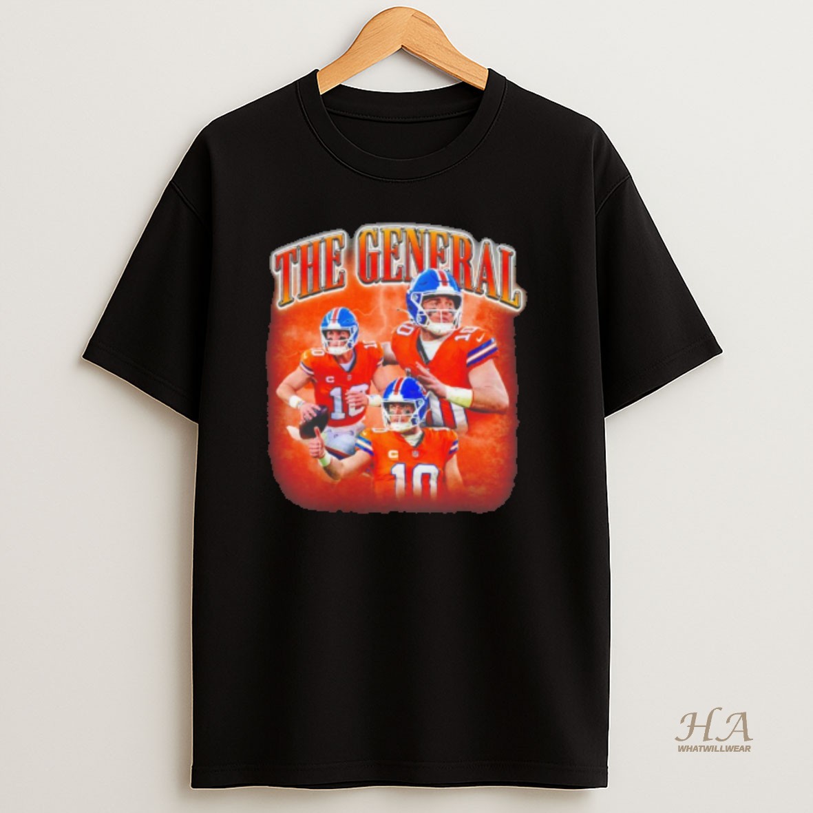 Official Bo Nix Denver Broncos Nfl The General Graphic T Shirt