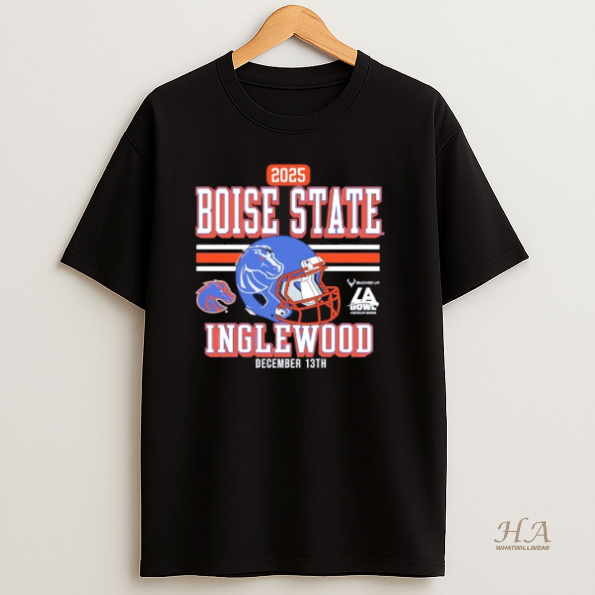 Official Boise State Broncos 2025 La Bowl Inglewood Helmet Shirt