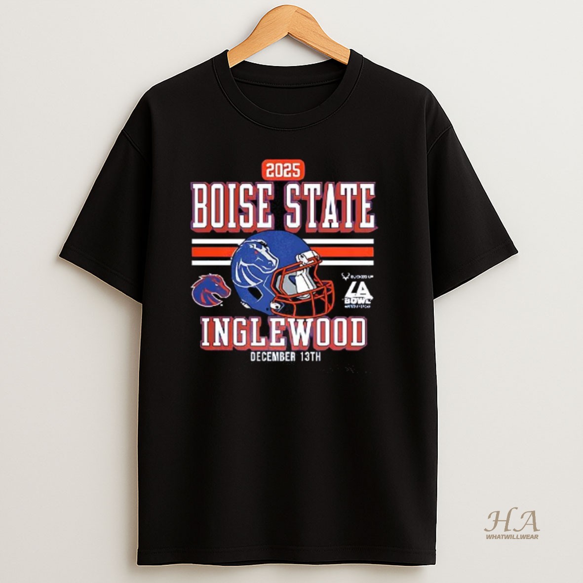 Official Boise State Broncos 2025 La Bowl Helmet Shirt