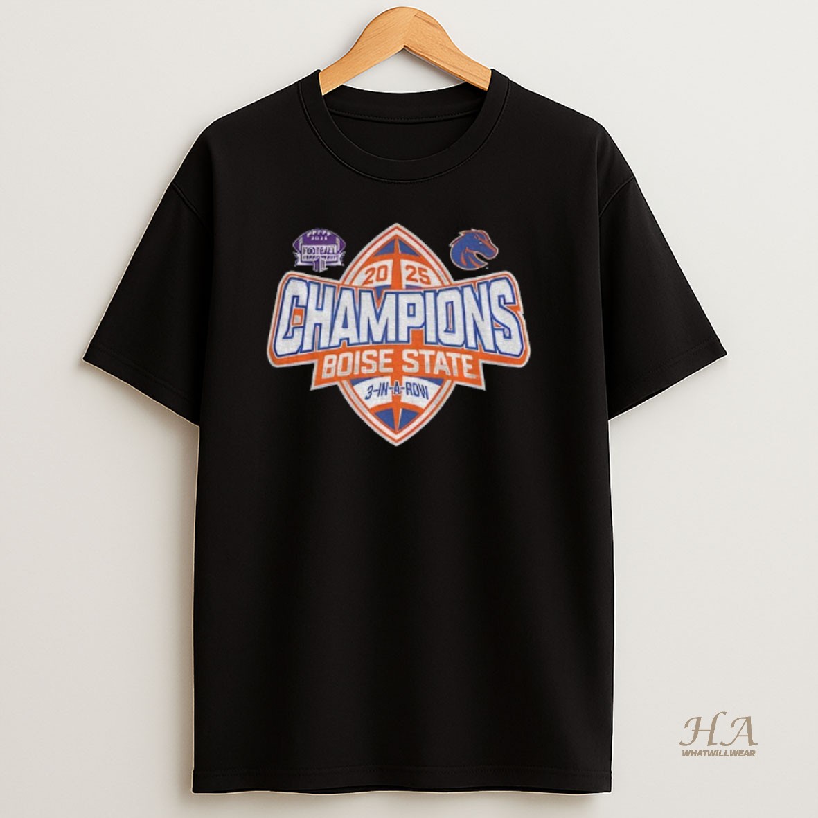 Official Boise State Broncos 2025 Mountain West Champions 3 In A Row T Shirt