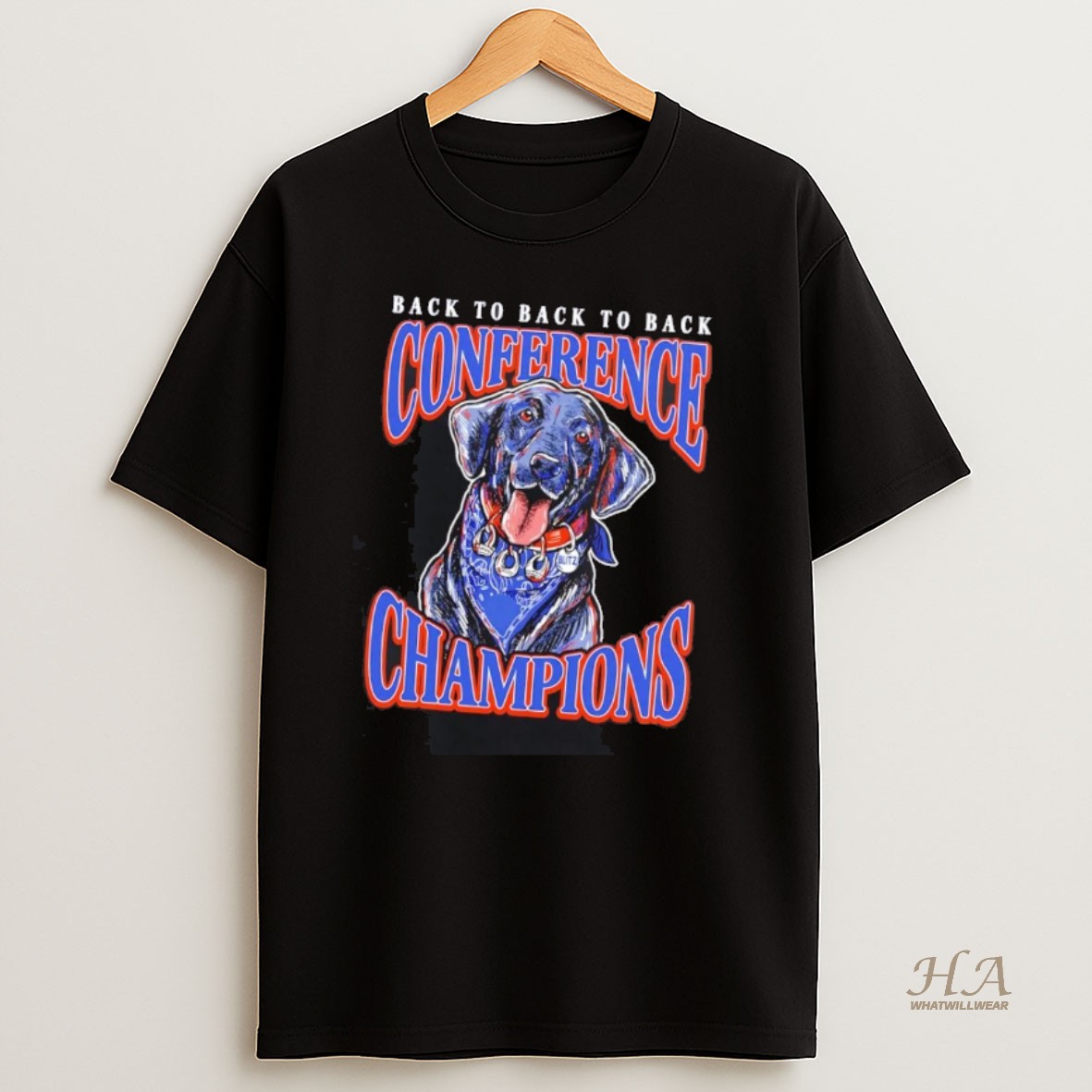 Official Boise State Broncos 2025 Back To Back Conference Champions Mascot T Shirt