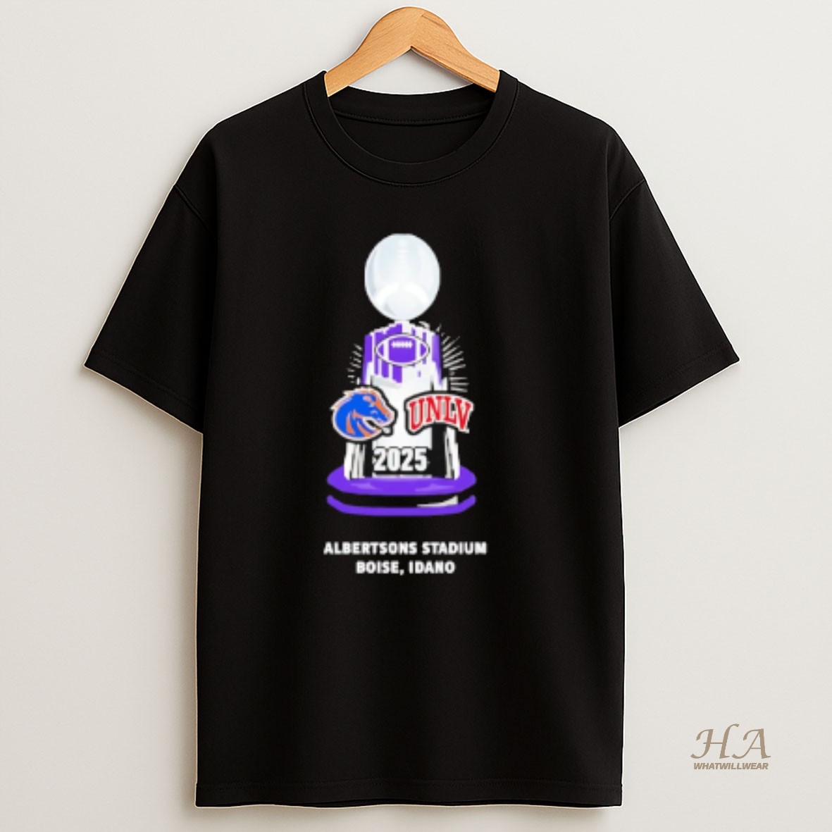 Official Boise State Vs Unlv 2025 Mountain West Championship Mens Trophy T Shirt