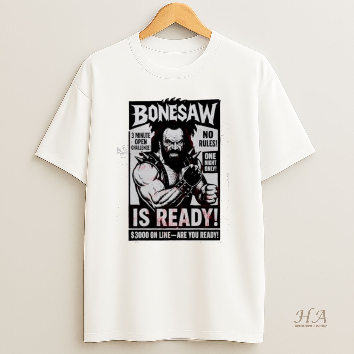 Official Bonesaw Is Ready Vintage Wrestling One Night Only T Shirt