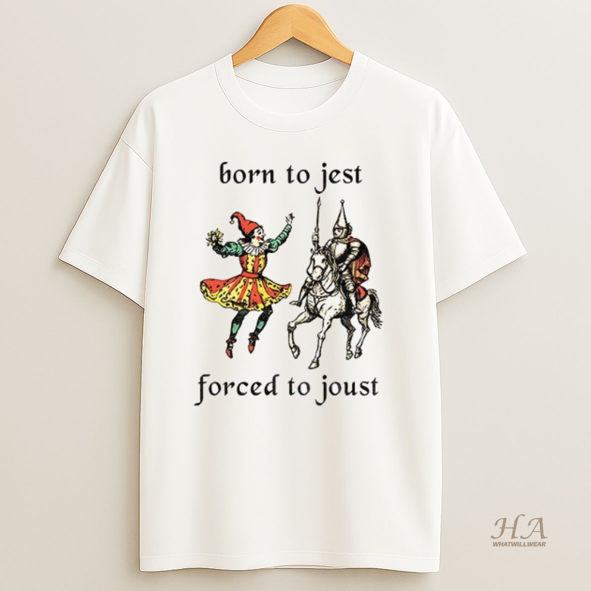 Official Born To Jest Forced To Joust Graphic Meme Knight Shirt