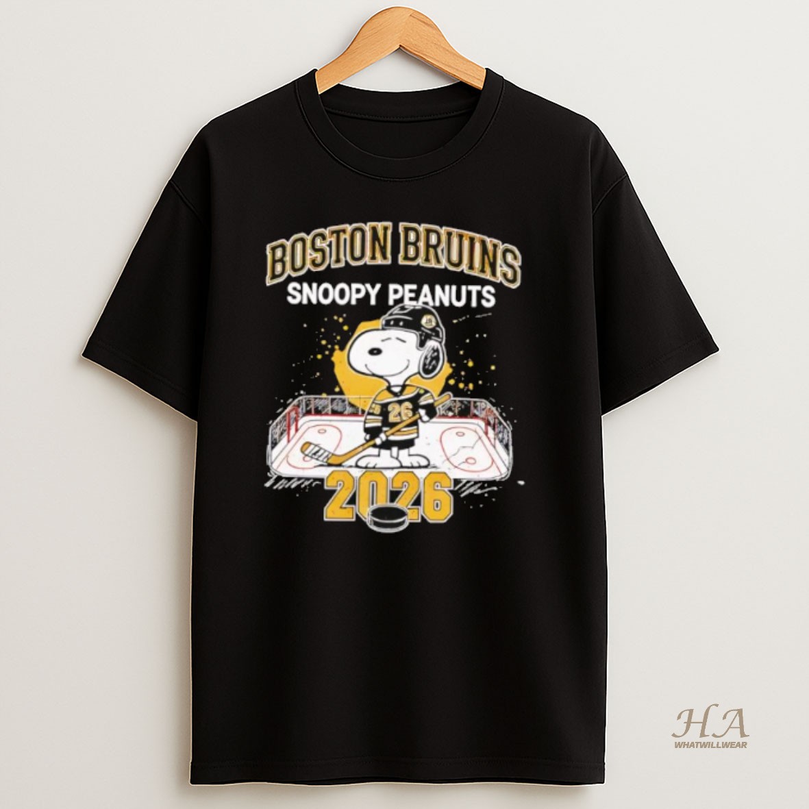 Official Boston Bruins Snoopy Peanuts 2026 T Shirt
