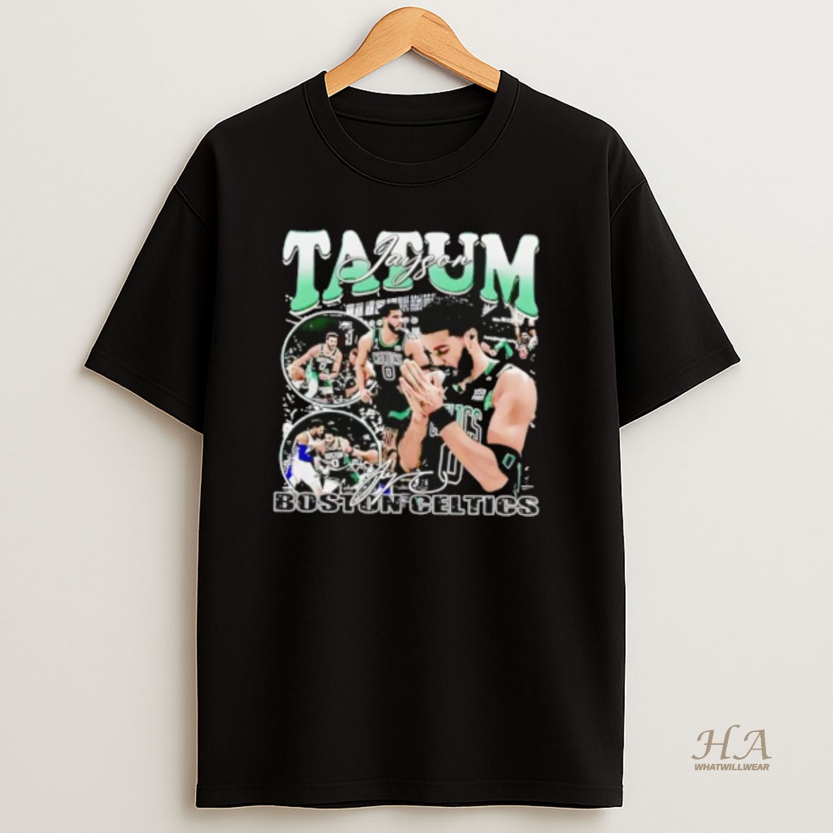 Official Boston Celtics Jayson Tatum Signature Pray Retro T Shirt