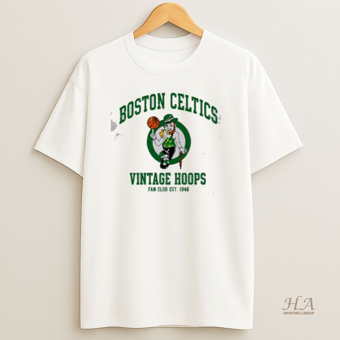 Official Boston Celtics Vintage Basketball Graphic Fan Style T Shirt