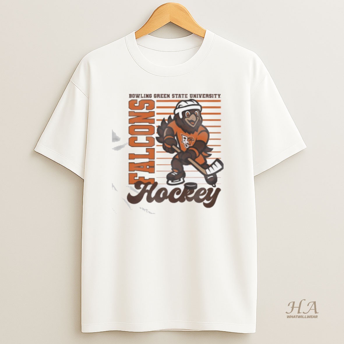 Official Bowling Green State University Freddy Falcon Hockey T Shirt