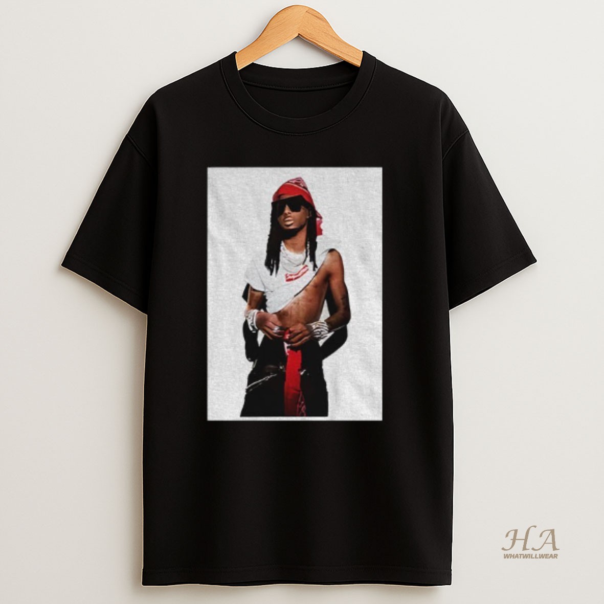 Official Brad Pitt Wearing Playboi Carti X Supreme Photo T Shirt