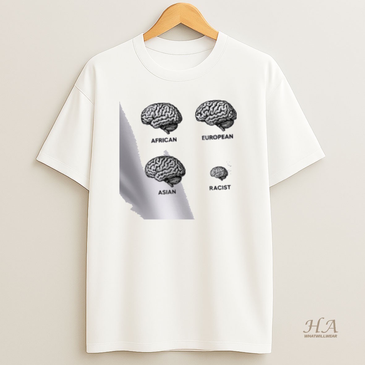 Official Brains African European Asian Racist T Shirt