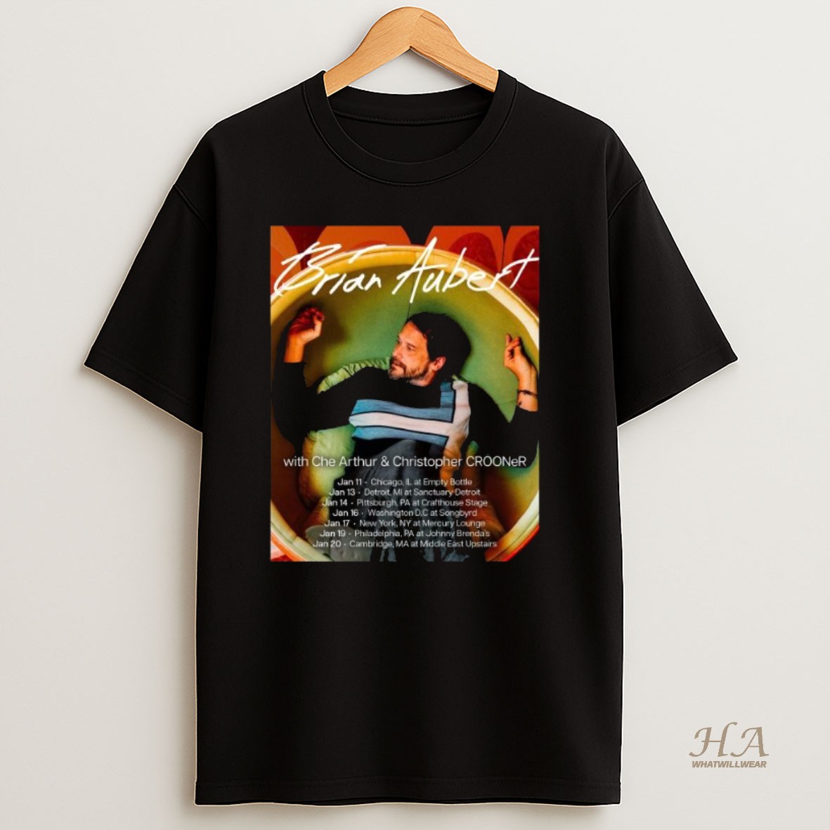Official Brian Aubert With Che Arthur Christopher Crooner January Tour 2026 Long Sleve Shirt