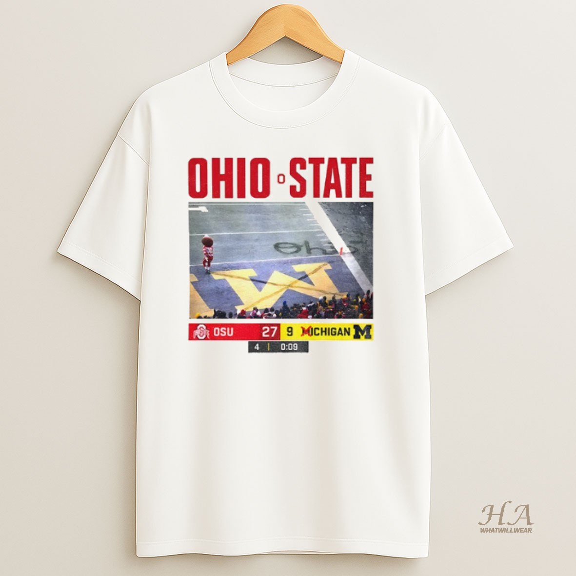 Official Brutus Ohio State Snow Fan Brutus Vs Michigan Game Day Erase The M T Shirt