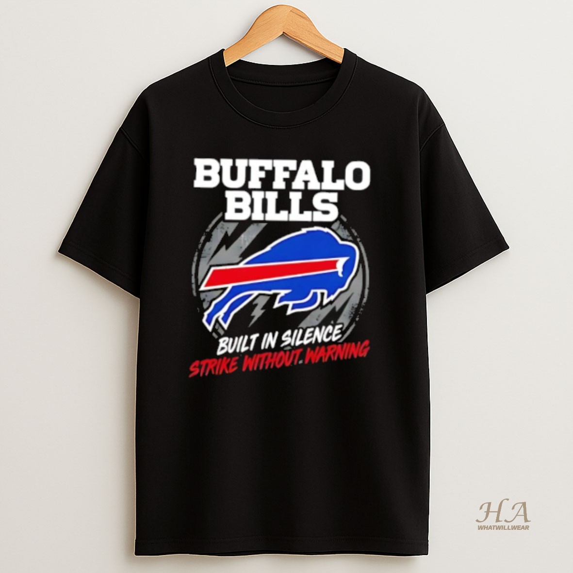 Official Buffalo Bills Built In Silence Strike Without Warning Graphic T Shirt
