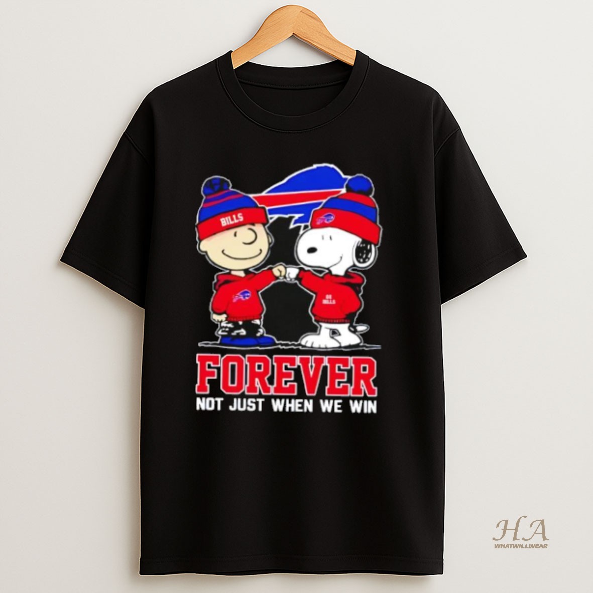 Official Buffalo Bills Charlie Brown And Snoopy Forever Not Just When We Win T Shirt