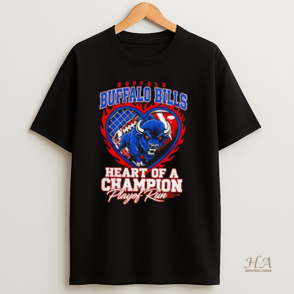 Official Buffalo Bills Heart Of A Champion Playoff Run T Shirt