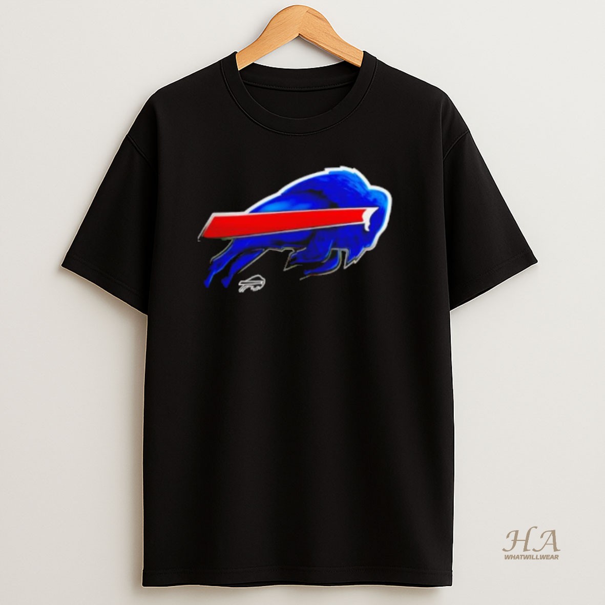 Official Buffalo Bills Label Midnight Mascot Team Logo T Shirt