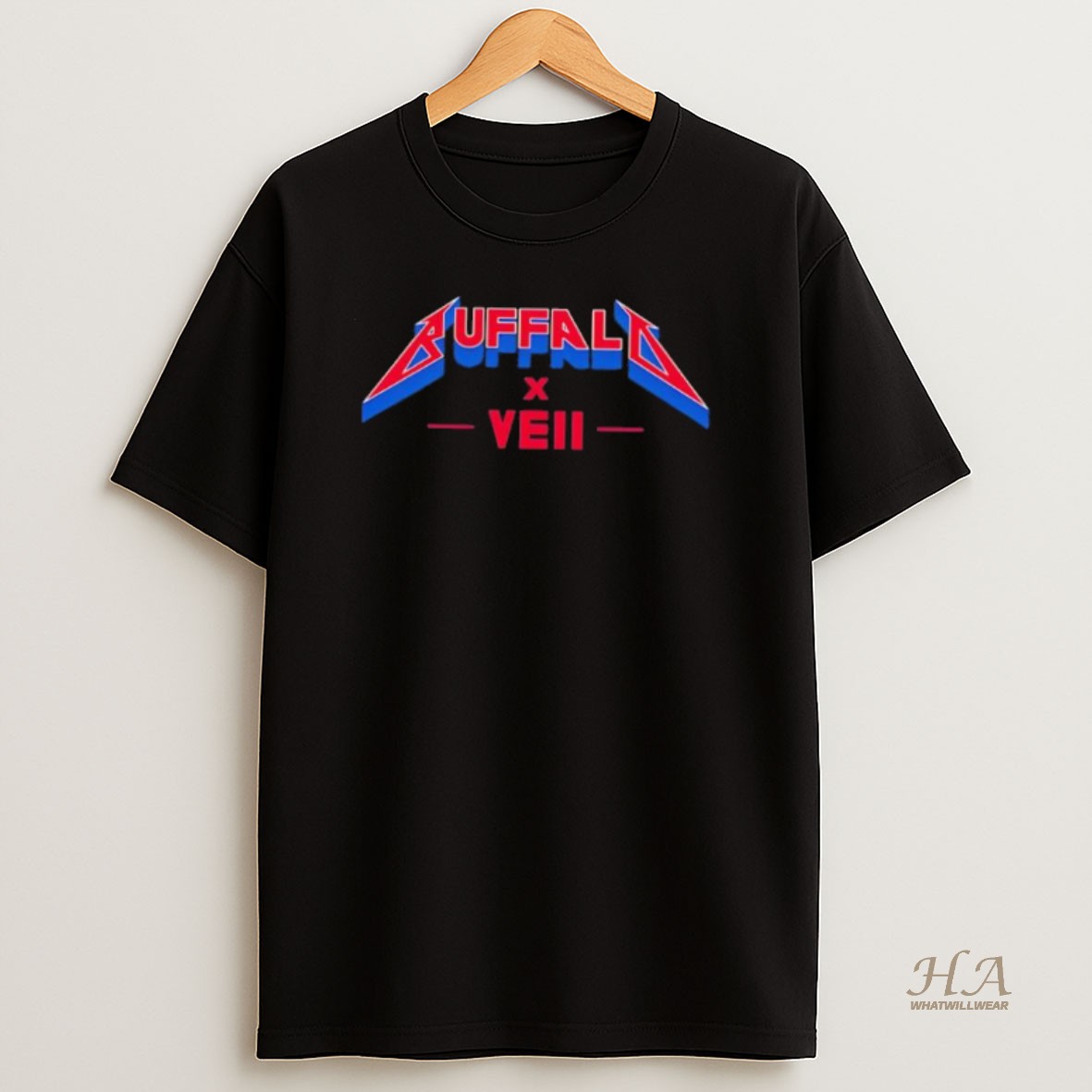 Official Buffalo Bills Metallica Font Style Logo Crossover Shirt