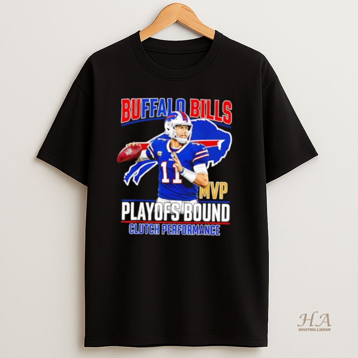 Official Buffalo Bills Playoffs Bound Josh Allen Mvp Clutch Performance T Shirt