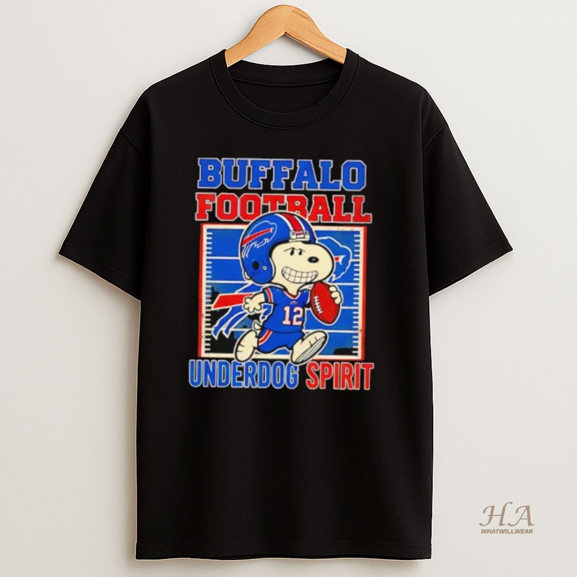 Official Buffalo Football Underdog Spirit Snoopy Fan Vibes T Shirt