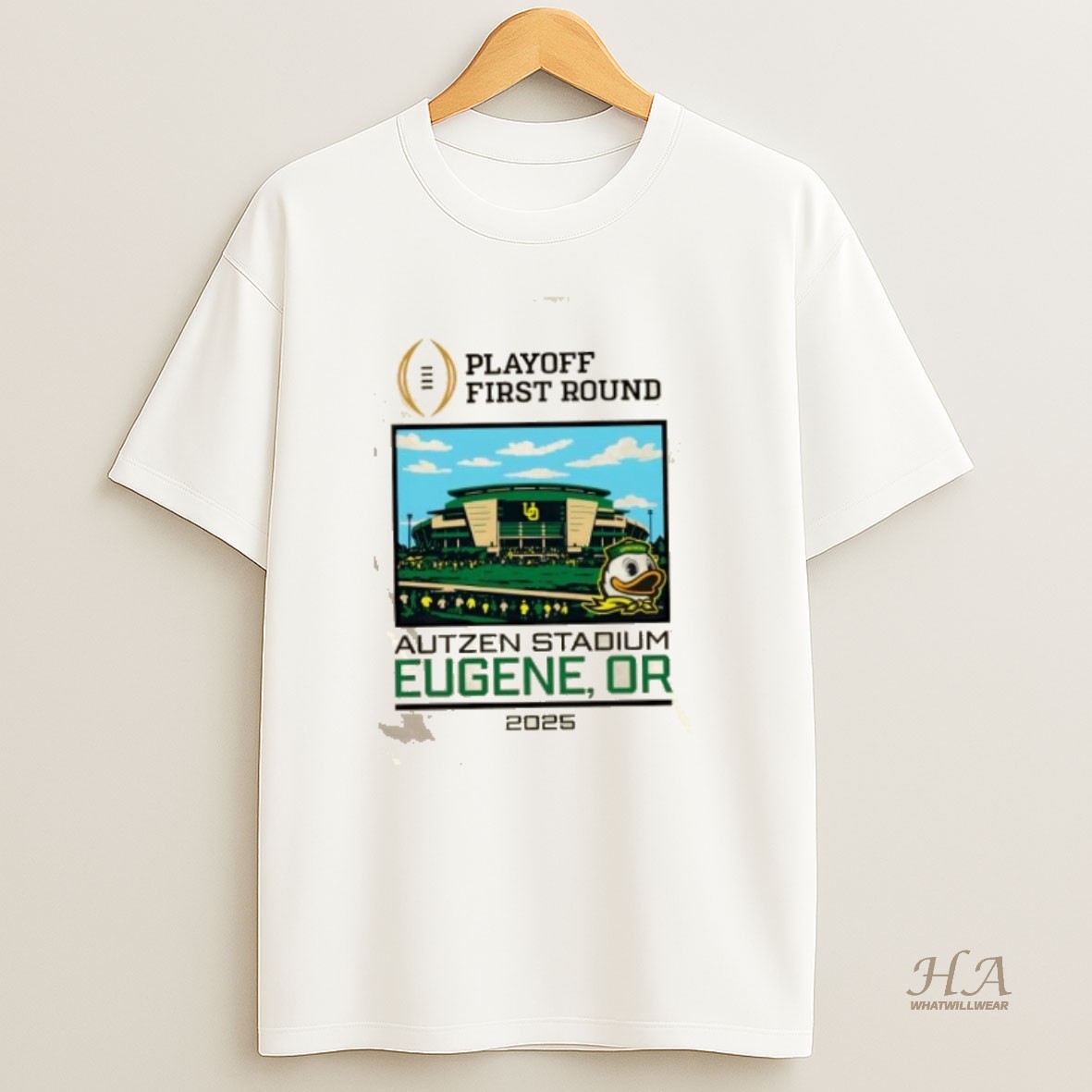 Official Cfp Playoff First Round 25 26 Oregon 1st Round Live From Autzen Stadium T Shirt