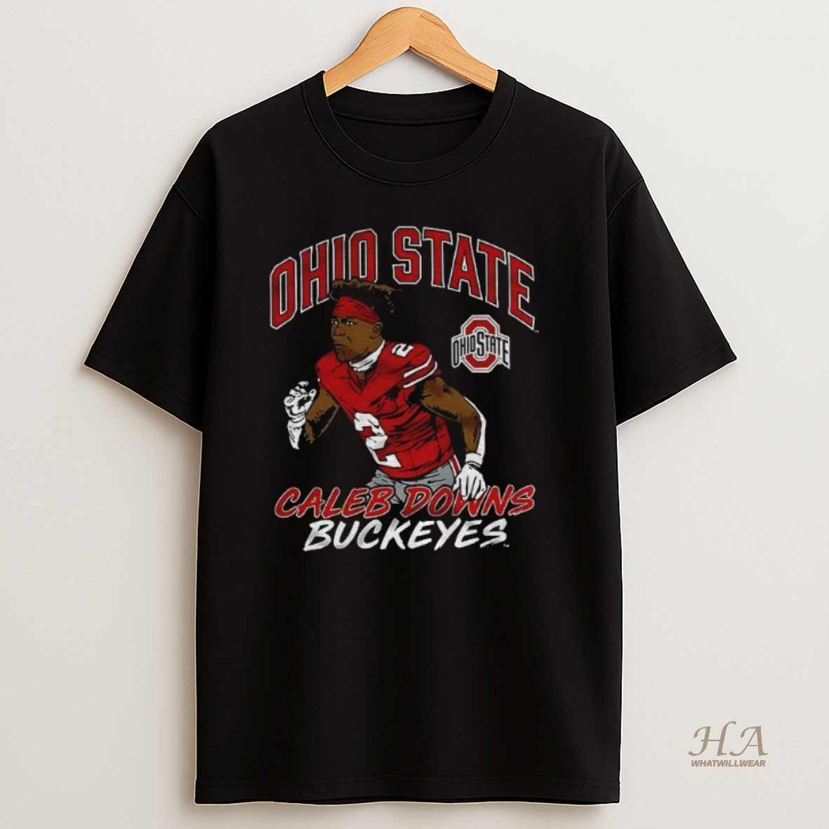Official Caleb Downs Running 2 Ohio State Buckeyes Football 2025 Shirt