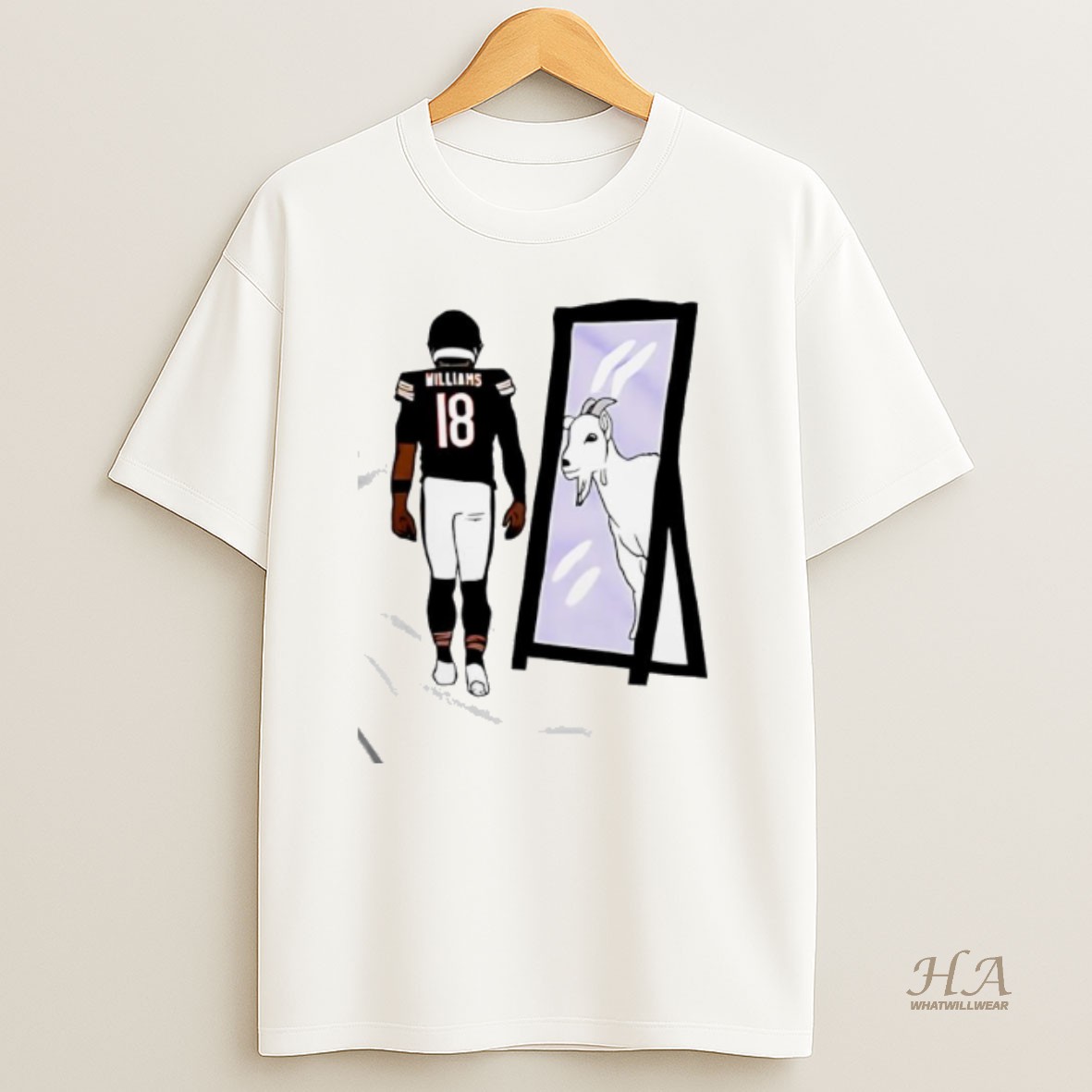 Official Caleb Williams Mirror Goat Graphic T Shirt