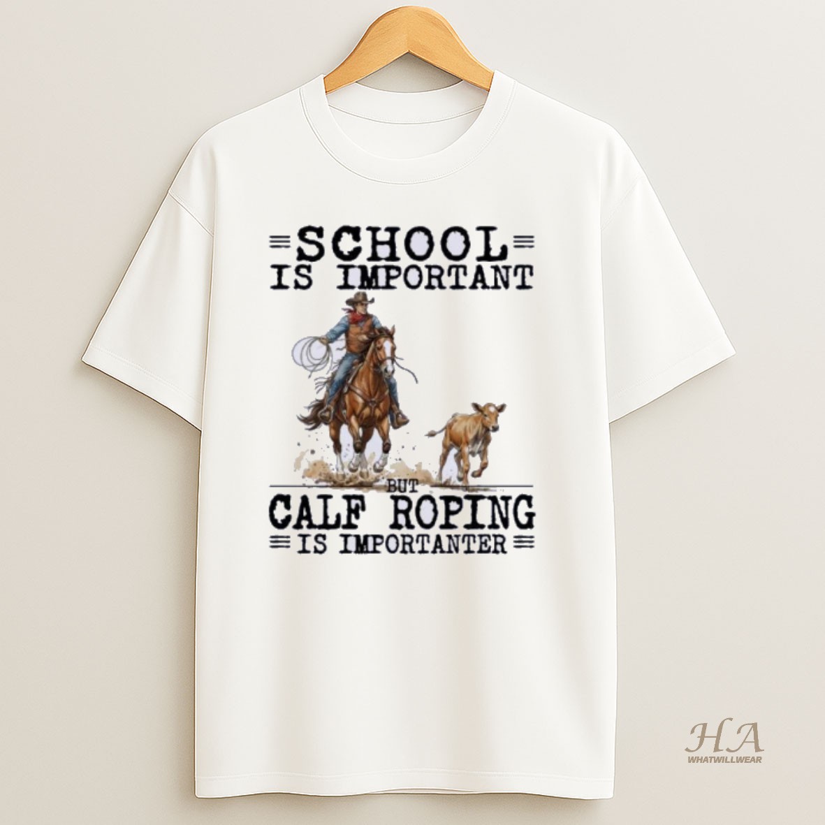 Official Calf Roping School Is Important T Shirt